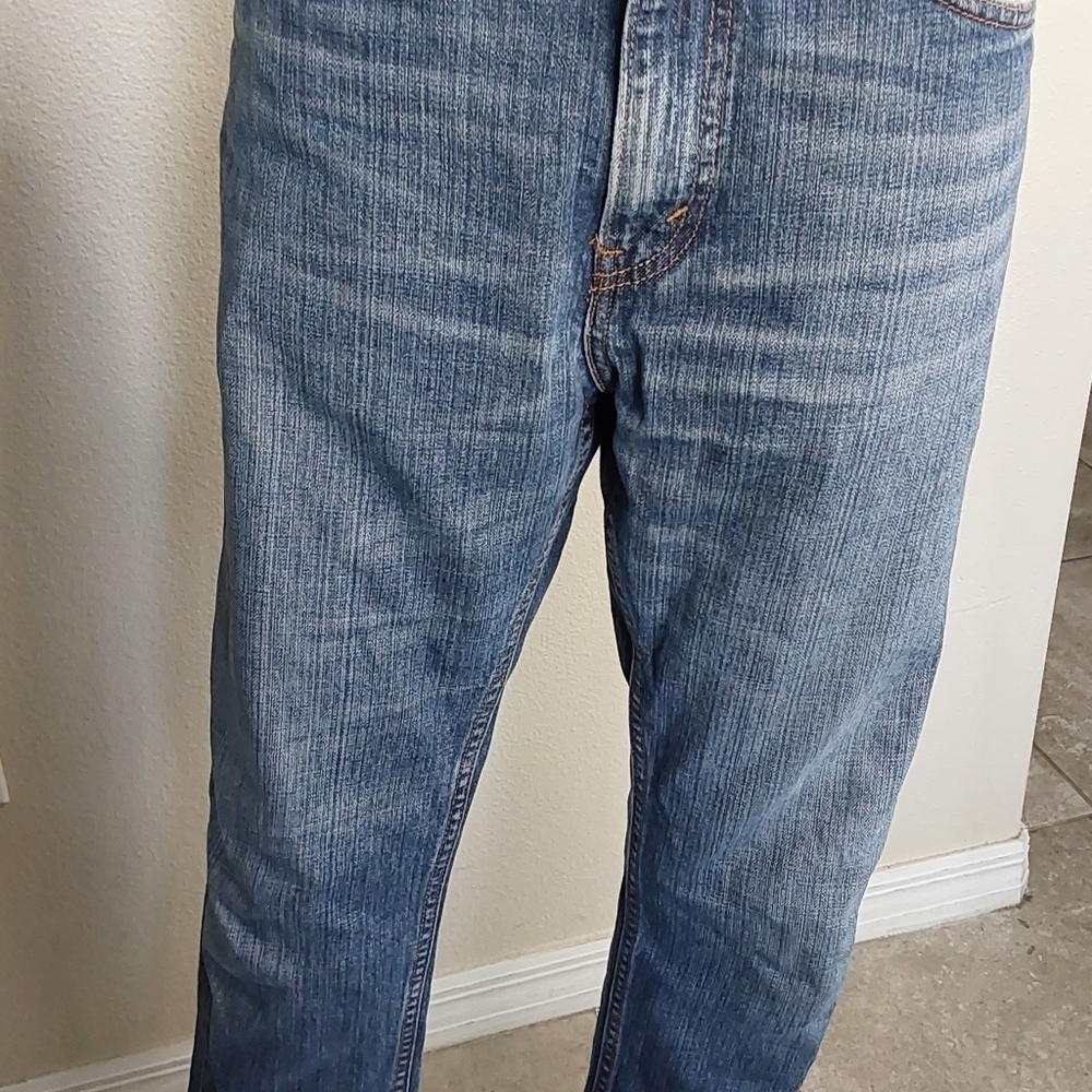 LEVIS STRAUSS 505 STRAIGHT HIGH RISE JEANS SIZE 32 X30 - Picture 3 of 6